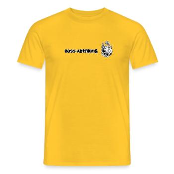 Bass Abteilung // Festival // Mushrooms - Männer T-Shirt - Gelb - Vorne - AI Model Male 178 dark (178cm)