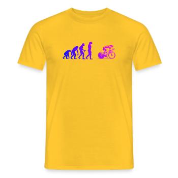 Attention aux fans de vélo de route, déclaration simple - T-shirt homme - jaune - Devant - AI Model Male 178 dark (178cm)