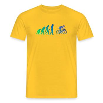 Idée cadeau pour un vélo de route avec vélo de route - T-shirt homme - jaune - Devant - AI Model Male 178 dark (178cm)