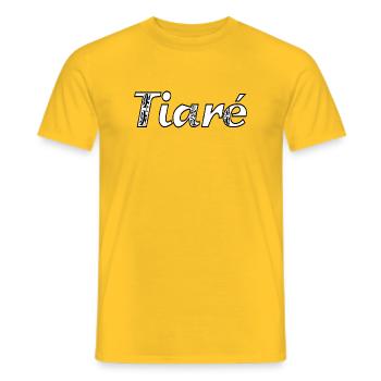 Tiaré - T-shirt homme - jaune - Devant - AI Model Male 178 dark (178cm)