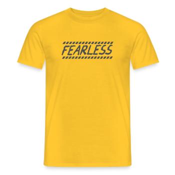 Fearless - Men's T-Shirt - yellow - Front - AI Model Male 178 dark (178cm)