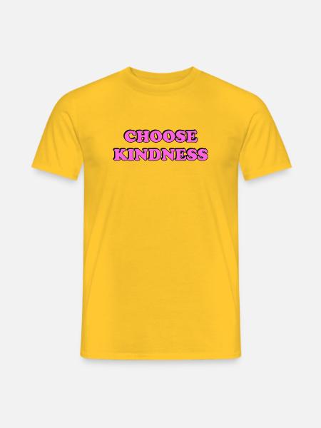 Choose Kindness pink - Men's T-Shirt - yellow