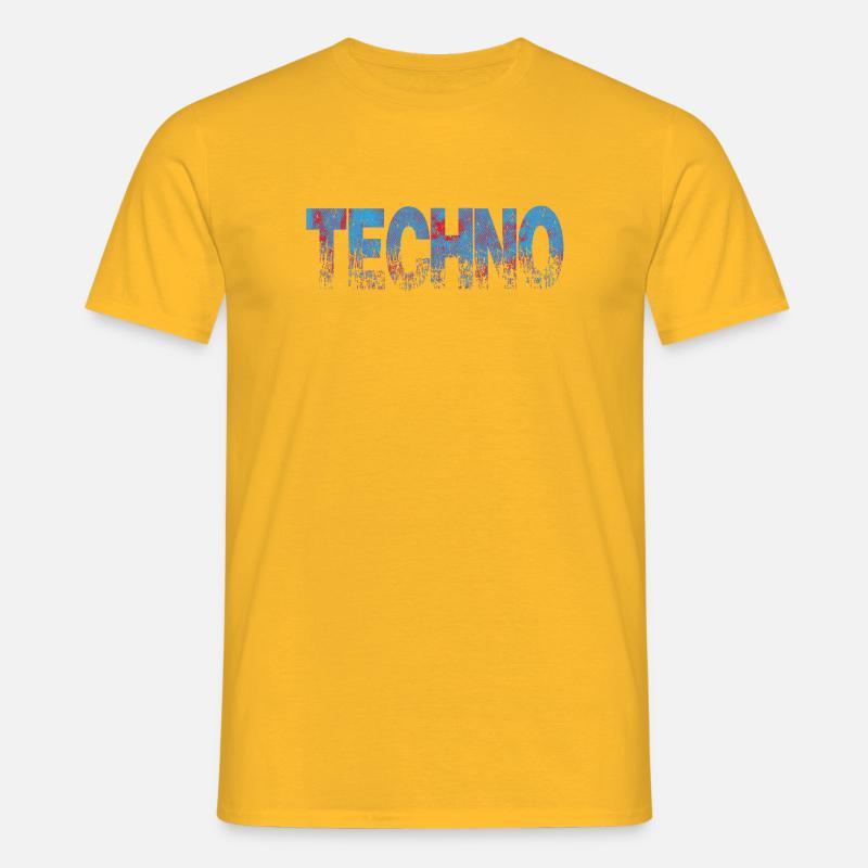 Techno Texte en difficulté Art - T-shirt Homme - jaune