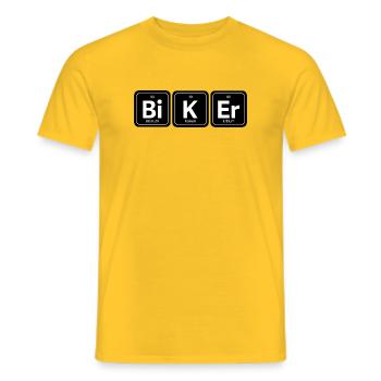 Bi K Er Biker - Männer T-Shirt - Gelb - Vorne - AI Model Male 178 dark (178cm)