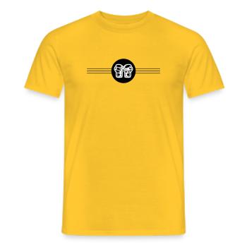 Icône des gants de boxe - T-shirt homme - jaune - Devant - AI Model Male 178 dark (178cm)