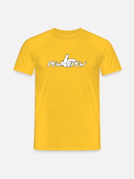 PewPew Handlaser Retro Grafik - Männer T-Shirt - Gelb