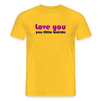 Ich liebe dich, mutiger Sonderling - Männer T-Shirt - Gelb - Vorne - AI Model Male 178 dark (178cm)