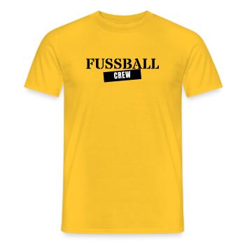 Fußball Crew - Mannschaft Verein Fußballteam - Männer T-Shirt - Gelb - Vorne - AI Model Male 178 dark (178cm)