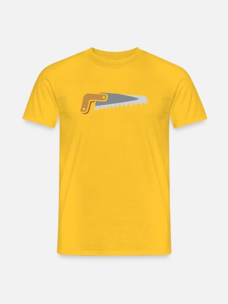 Comic Style Saw Illustration – Tool Graphic - Men's T-Shirt - yellow