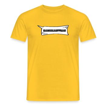 Gift for bank clerk - Men's T-Shirt - yellow - Front - AI Model Male 178 dark (178cm)