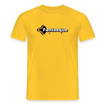 Verspieltes Schwarz-Weiß - Männer T-Shirt - Gelb - Vorne - AI Model Male 178 dark (178cm)