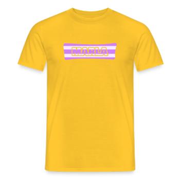 Marla en tant que mariage - T-shirt homme - jaune - Devant - AI Model Male 178 dark (178cm)
