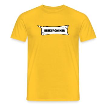 Azubi Elektroniker - Männer T-Shirt - Gelb - Vorne - AI Model Male 178 dark (178cm)