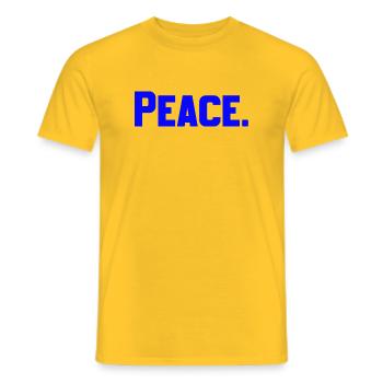 Paix - T-shirt homme - jaune - Devant - AI Model Male 178 dark (178cm)