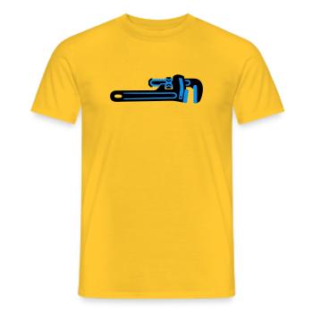 Rohrzange Werkzeug Klempner - Männer T-Shirt - Gelb - Vorne - AI Model Male 178 dark (178cm)
