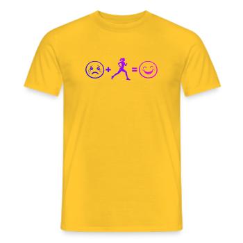 Geschenkidee für eine Running mit Running - Männer T-Shirt - Gelb - Vorne - AI Model Male 178 dark (178cm)