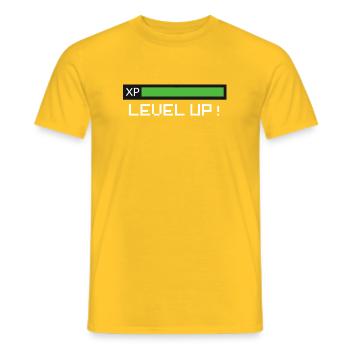 Gamer Level Up Geburtstag - Männer T-Shirt - Gelb - Vorne - AI Model Male 178 dark (178cm)