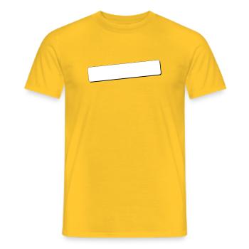 Coins arrondis du champ d’écriture | Ombre | Graphiques vectoriels - T-shirt homme - jaune - Devant - AI Model Male 178 dark (178cm)