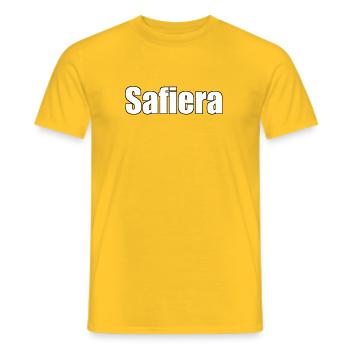 Safiera - (menschlicher Name) - Männer T-Shirt - Gelb - Vorne - AI Model Male 178 dark (178cm)