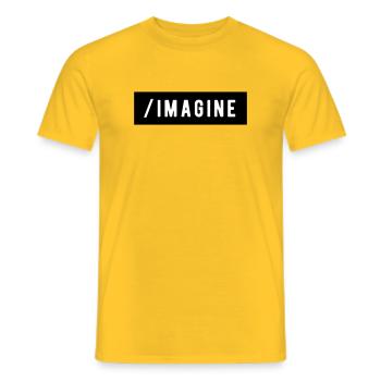 _Sich vorstellen - Männer T-Shirt - Gelb - Vorne - AI Model Male 178 dark (178cm)