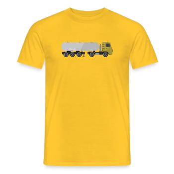 Tanker truck - Men's T-Shirt - yellow - Front - AI Model Male 178 dark (178cm)