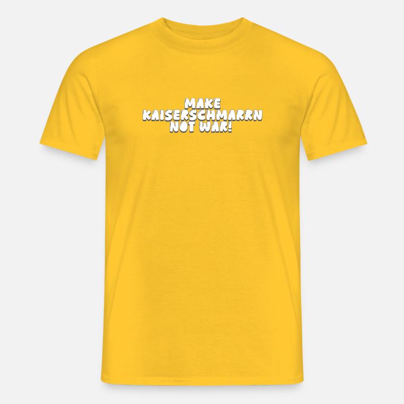 Make Kaiserschmarrn Not War! - Männer T-Shirt - Gelb