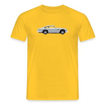 Vintage hellblaues Coupé - Männer T-Shirt - Gelb - Vorne - AI Model Male 178 dark (178cm)