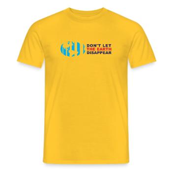 Don't let the earth disappear - Men's T-Shirt - yellow - Front - AI Model Male 178 dark (178cm)