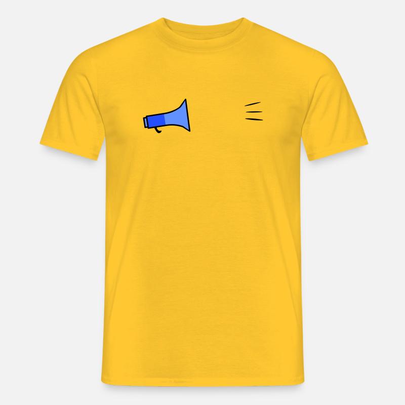 Megafon Text-Template - Männer T-Shirt - Gelb