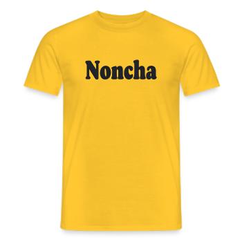 Noncha – Flemish Text Design - Men's T-Shirt - yellow - Front - AI Model Male 178 dark (178cm)