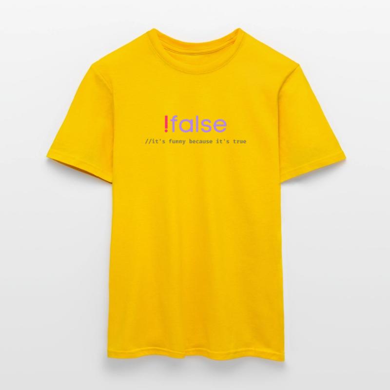 Jeu de mots sur la programmation Ifalse Funny Coder T-shirt homme