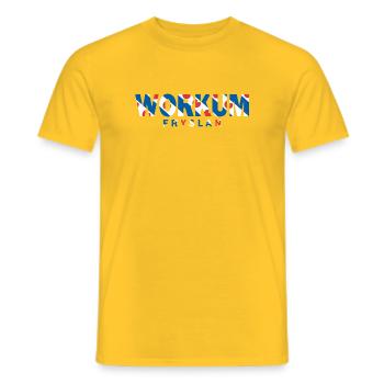 Workum Friesland Fryslan Flagge Shirt, Hoodie, Bag - Männer T-Shirt - Gelb - Vorne - AI Model Male 178 dark (178cm)