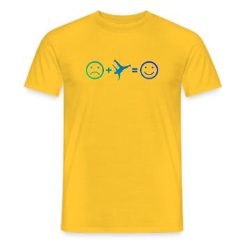 Geschenkidee für einen Breakdancer mit Break Dance - Männer T-Shirt - Gelb - Vorne - AI Model Male 178 dark (178cm)