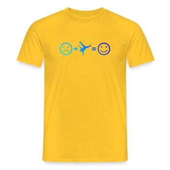 Idée cadeau pour un breakdancer avec breakdance - T-shirt homme - jaune - Devant - AI Model Male 178 dark (178cm)
