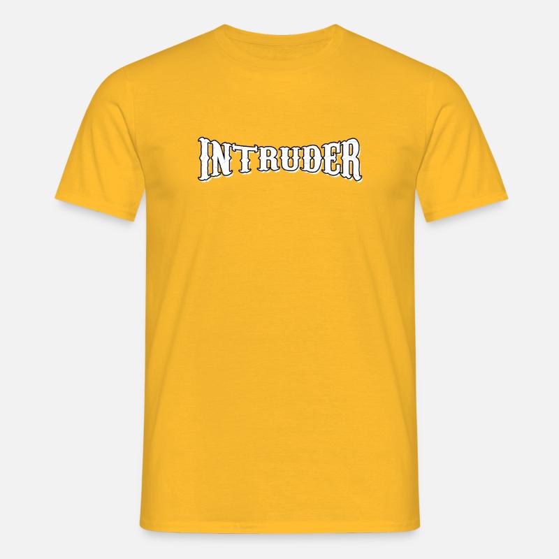intruder hacker intruder clan sticker computer - Men's T-Shirt - yellow
