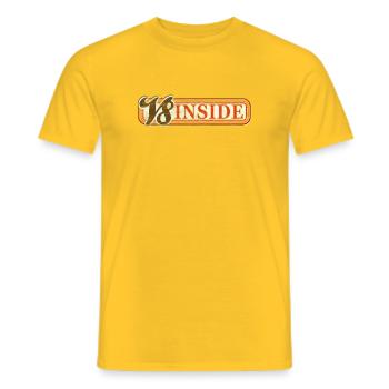 V8 Inside - Männer T-Shirt - Gelb - Vorne - AI Model Male 178 dark (178cm)