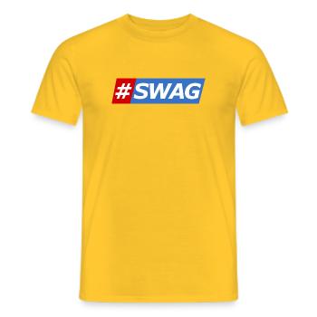 SWAG Block Colors Hashtag - Men's T-Shirt - yellow - Front - AI Model Male 178 dark (178cm)