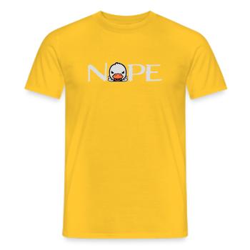 Goose Nope Middle Finger Nasty Insult Duck Naughty - Men's T-Shirt - yellow - Front - AI Model Male 178 dark (178cm)
