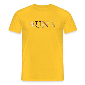 Juna - T-shirt homme - jaune - Devant - AI Model Male 178 dark (178cm)