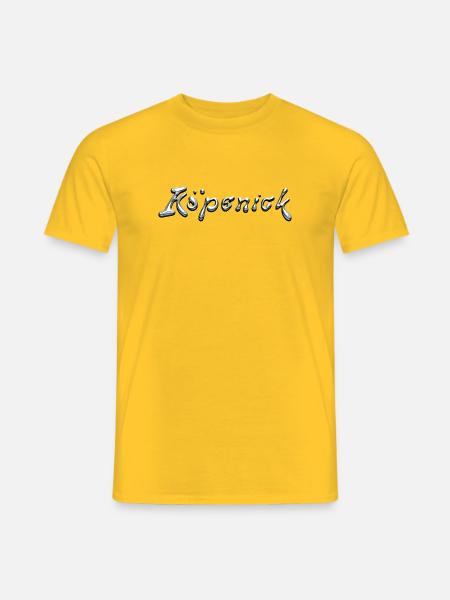 Köpenick Liquid Chrome Typography - Men's T-Shirt - yellow