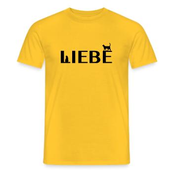 Katzen Liebe - Katzen sind Liebe - Männer T-Shirt - Gelb - Vorne - AI Model Male 178 dark (178cm)