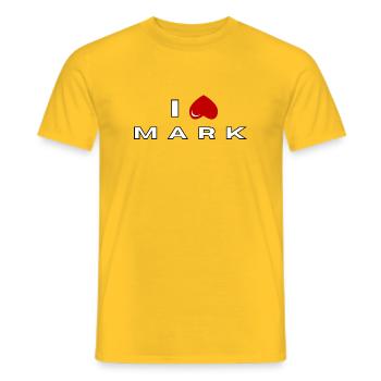 Je déteste Mark - T-shirt homme - jaune - Devant - AI Model Male 178 dark (178cm)