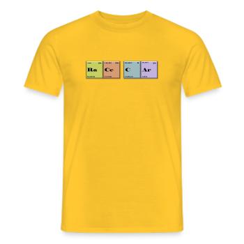 Race Car Periodensystem Lustig RaceCar - Männer T-Shirt - Gelb - Vorne - AI Model Male 178 dark (178cm)