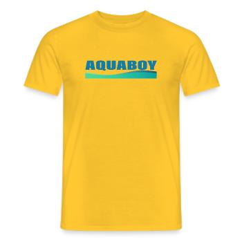 AQUABOY - Men's T-Shirt - yellow - Front - AI Model Male 178 dark (178cm)
