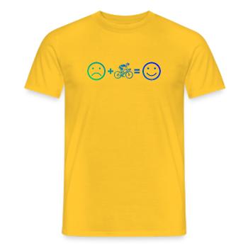Gift idea for a road bike with road bike - Men's T-Shirt - yellow - Front - AI Model Male 178 dark (178cm)