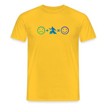 Selbstverteidigung Geschenkidee für Aikido-Prüfung - Männer T-Shirt - Gelb - Vorne - AI Model Male 178 dark (178cm)