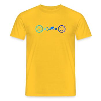 Scuba Diving Gift Idea for Underwater Adventures - Men's T-Shirt - yellow - Front - AI Model Male 178 dark (178cm)