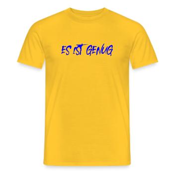 es ist genug, Frieden, Ukraine, Politik - Männer T-Shirt - Gelb - Vorne - AI Model Male 178 dark (178cm)
