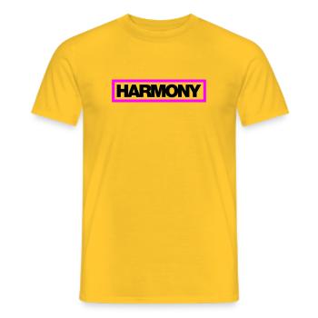 Typo HARMONY Kontur 2C - Männer T-Shirt - Gelb - Vorne - AI Model Male 178 dark (178cm)