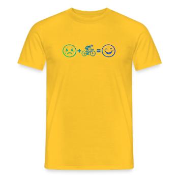 Gift idea for a road bike with road bike - Men's T-Shirt - yellow - Front - AI Model Male 178 dark (178cm)